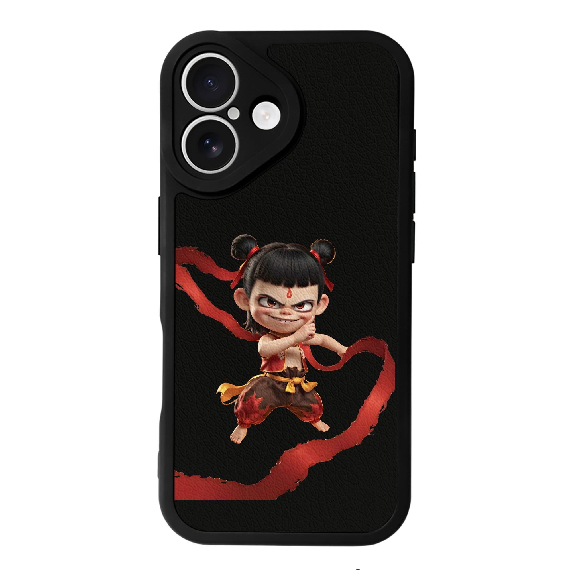 （画像用） Ne Zha 2 ナタ 魔童の大暴れ 【iPhone 16シリーズ対応】シリコンスマホケース（レザー調） 材質：シリコン